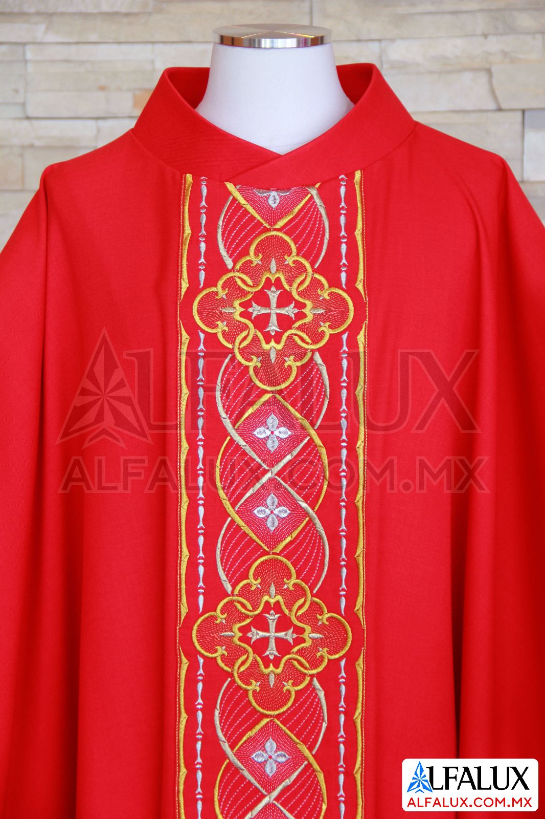 02 ROYAL  Casulla Alfalux Central Rojo 393 (2)